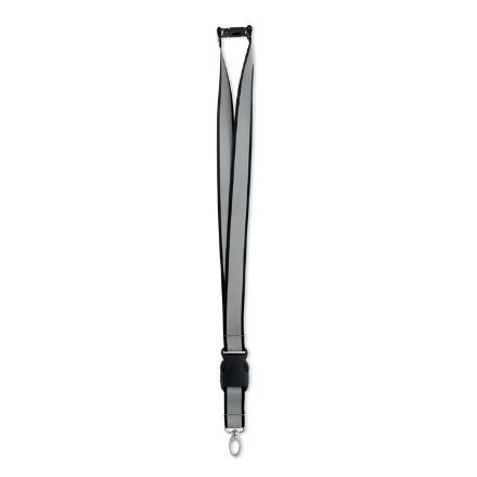 reflecterende rpet lanyard 2,5 cm band - zwart