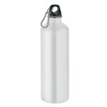 enkelwandige fles 1000 ml met karabijnhaak - wit