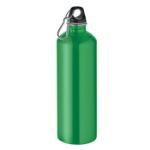 enkelwandige fles 1000 ml met karabijnhaak - groen