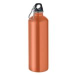 enkelwandige fles 1000 ml met karabijnhaak - oranje