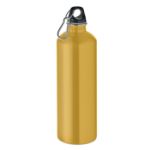 enkelwandige fles 1000 ml met karabijnhaak - geel