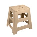 draagbaar opvouwbaar krukje met antislipoppervlak - beige