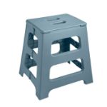draagbaar opvouwbaar krukje met antislipoppervlak - licht blauw