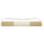 strandmat van natuurlijk stro met draagriem - beige
