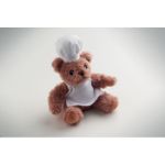 pluche teddybeer chef-kok met koksmuts en schort