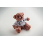 pluche teddybeer dokter geborduurde ogen en neus