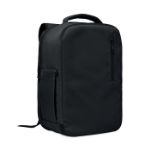 handbagage rugzak met 180 graden opening - zwart