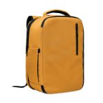 handbagage rugzak met 180 graden opening - geel