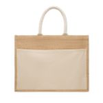jute boodschappentas 280 g/m2 met koordhandvatten