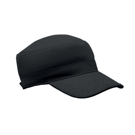 militaire pet 260 g/m2 met zweetband - zwart