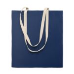 katoenen boodschappentas lange hengsels 140 g/m2 - blauw