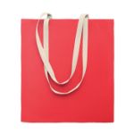 katoenen boodschappentas lange hengsels 140 g/m2 - rood