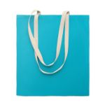 katoenen boodschappentas lange hengsels 140 g/m2 - turquoise