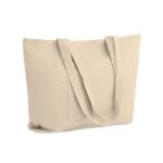 grote corduroy boodschappentas 220 g/m2 met rits - beige