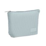 corduroy cosmeticatasje 220 g/m2 met ritssluiting - licht blauw