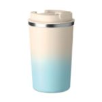 dubbelwandige recycled rvs lekvrije beker 350 ml - licht blauw