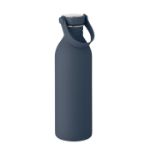enkelwandige fles 500 ml met rubberafwerking - marine