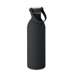 enkelwandige fles 500 ml met rubberafwerking - zwart
