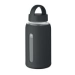 fles van hoog borosilicaatglas inhoud van 600 ml - zwart