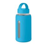 fles van hoog borosilicaatglas inhoud van 600 ml - turquoise