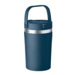 dubbelwandige recycled rvs beker 350 ml lekvrij - marine
