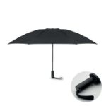 23 inch windbestendige paraplu bijpassende pouch - zwart