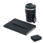 3-delige geschenkset in doos boek, pen en beker