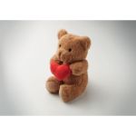 pluche teddybeer houdt rood hartje vast 23 cm