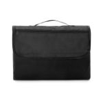 polar fleece picknickdeken 150 g/m2 met voorflap - zwart