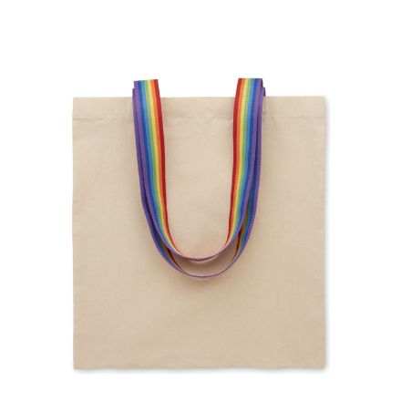 katoenen boodschappentas 180 g/m2 in regenboog