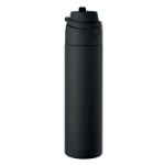 enkelwandige fles 650 ml lekvrij met handvat - zwart