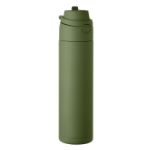 enkelwandige fles 650 ml lekvrij met handvat - groen