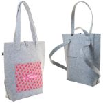 custom made rpet schoudertas vilt