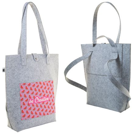 custom made rpet schoudertas vilt