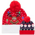 kerst 6 led lampjes wintermuts met 3 lichtmodi