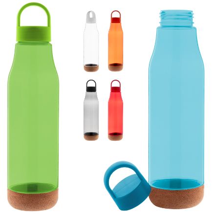 rpet fles natuurlijke kurkbasis en deksel 720 ml