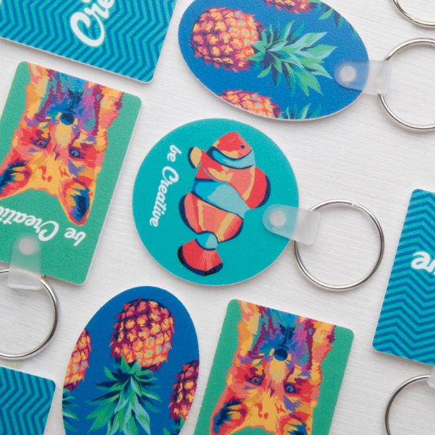 ronde sleutelhanger van pvc-schuim