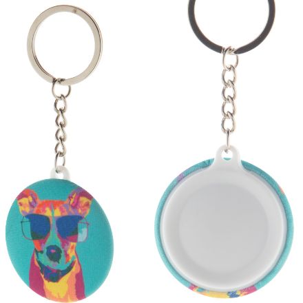 rpet-sleutelhanger met speld keybadge rpet mini