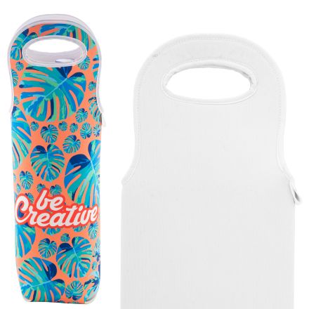 custom made rpet wijnfleshoudertas met handvat