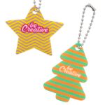 custom made rpet kerstsleutelhanger met ketting