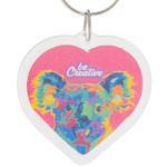 custom made sleutelhanger hartvorm met inzetstuk