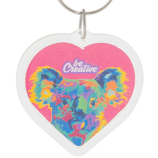 custom made sleutelhanger hartvorm met inzetstuk