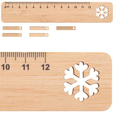 bamboe liniaal 12 cm uitgesneden motief