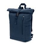 saint rolltoprugzak van gerecycled katoen en r-pet - blauw