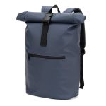 portland pu-rugzak met rolltop 16 inch laptopvak - blauw