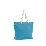 athens strandtas van gerecycled katoen en r-pet - licht blauw