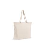 athens strandtas van gerecycled katoen en r-pet - ecru
