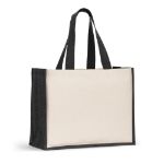 helsinque colour canvas tas 320 g/m2 en jute - zwart