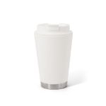 dubbelwandige lekvrije pp-reisbeker 410 ml - wit