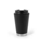 dubbelwandige lekvrije pp-reisbeker 410 ml - zwart